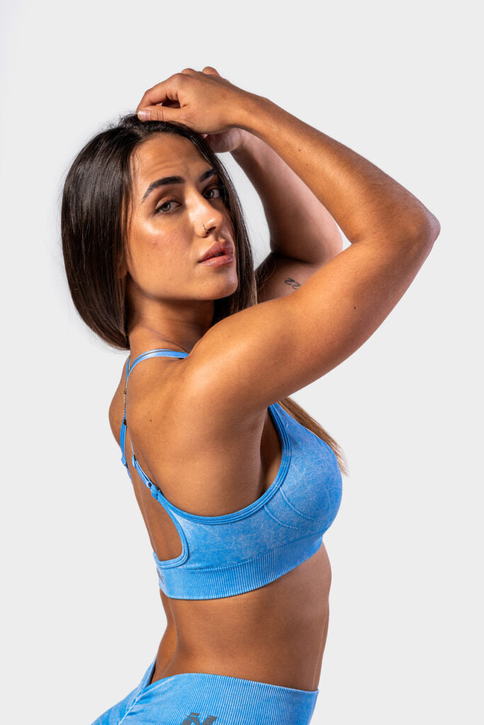 NEBBIA Medium-Support TOTALLY SEAMLESS Sportinė Liemenėlė / Braletė, Mėlyna