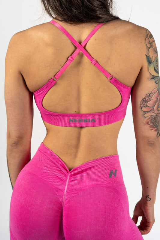 NEBBIA Medium-Support TOTALLY SEAMLESS Sportinė Liemenėlė / Braletė, Rožinė