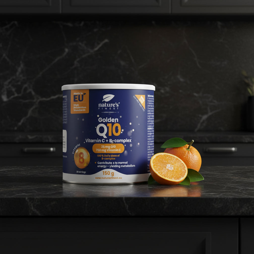 NATURE'S FINEST Golden Q10 Maisto papildas su saldikliu