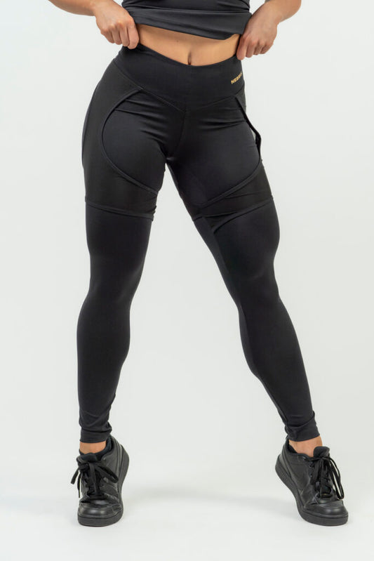 NEBBIA INTENSE Mesh Gold Black/Gold tamprės, juodos
