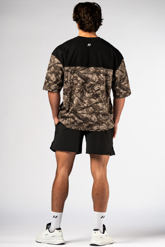 NEBBIA Oversized Tee POWER 89 marškinėliai, šviesiai rudi camo