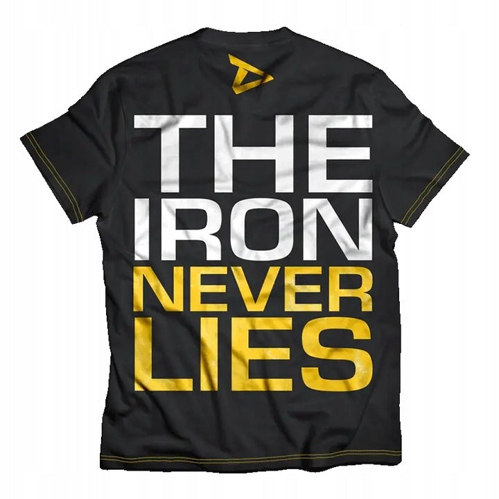 Dedicated Juodi vyriški marškinėliai THE IRON NEVER LIES
