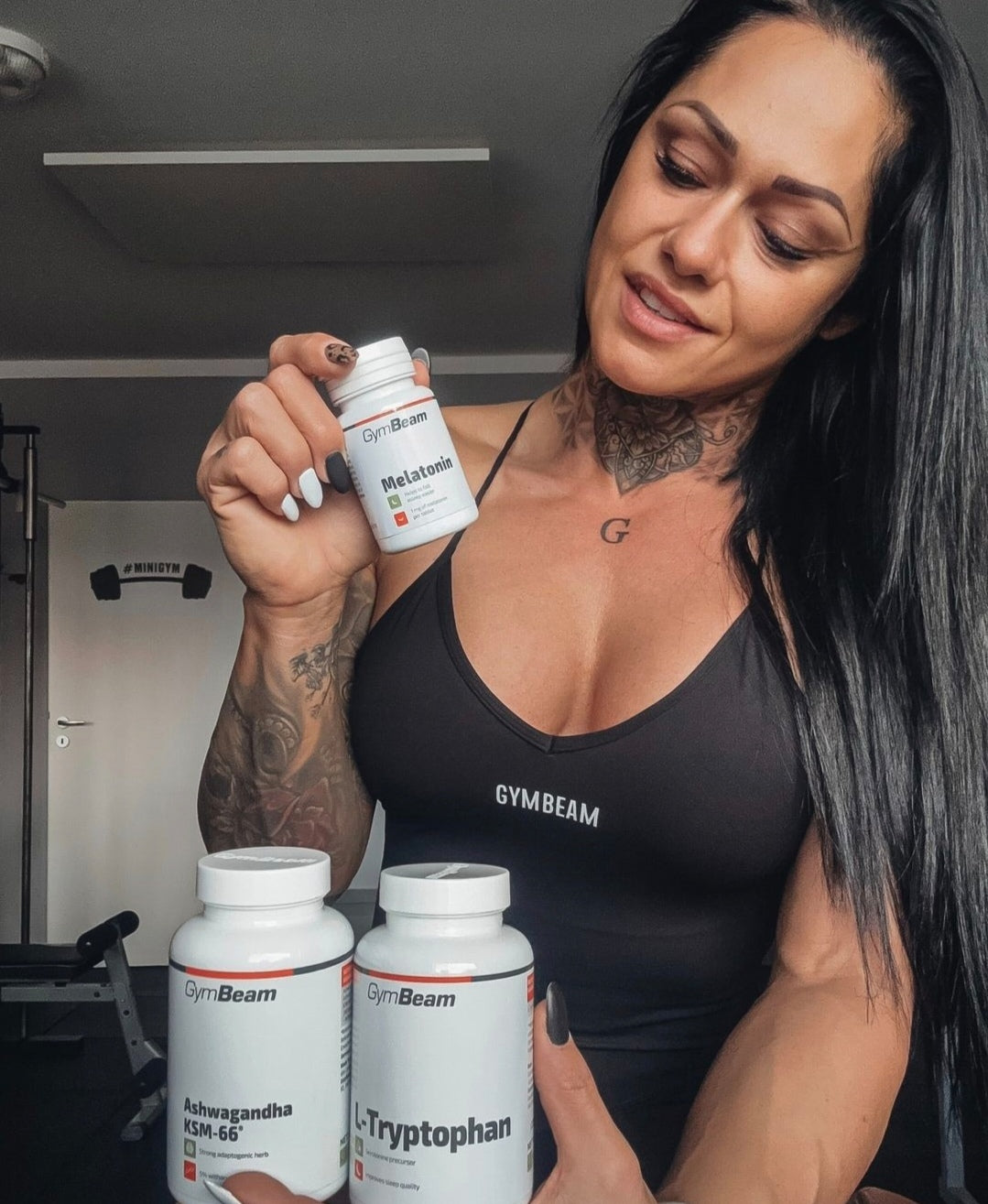 GymBeam Melatoninas 1 mg melatonino tabletės 120 vnt.