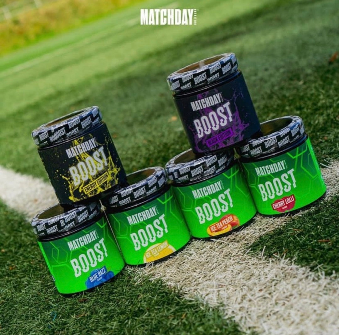 MATCHDAY NUTRITION BOOST Blue Razz Booster preworkout stimuliatorius