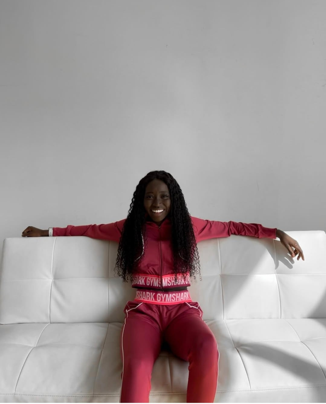 Gymshark Recess track kelnės Rausvos