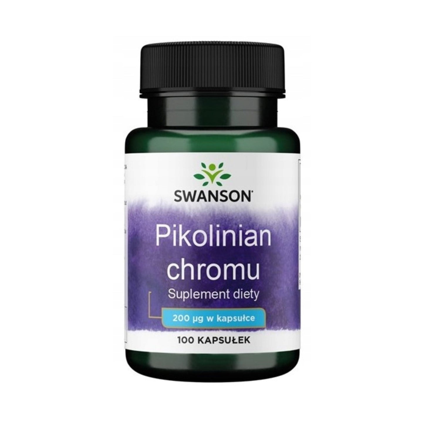 Swanson Chromo Pikolinatas 200mcg 100kaps. Metabolizmui, svorio metimui