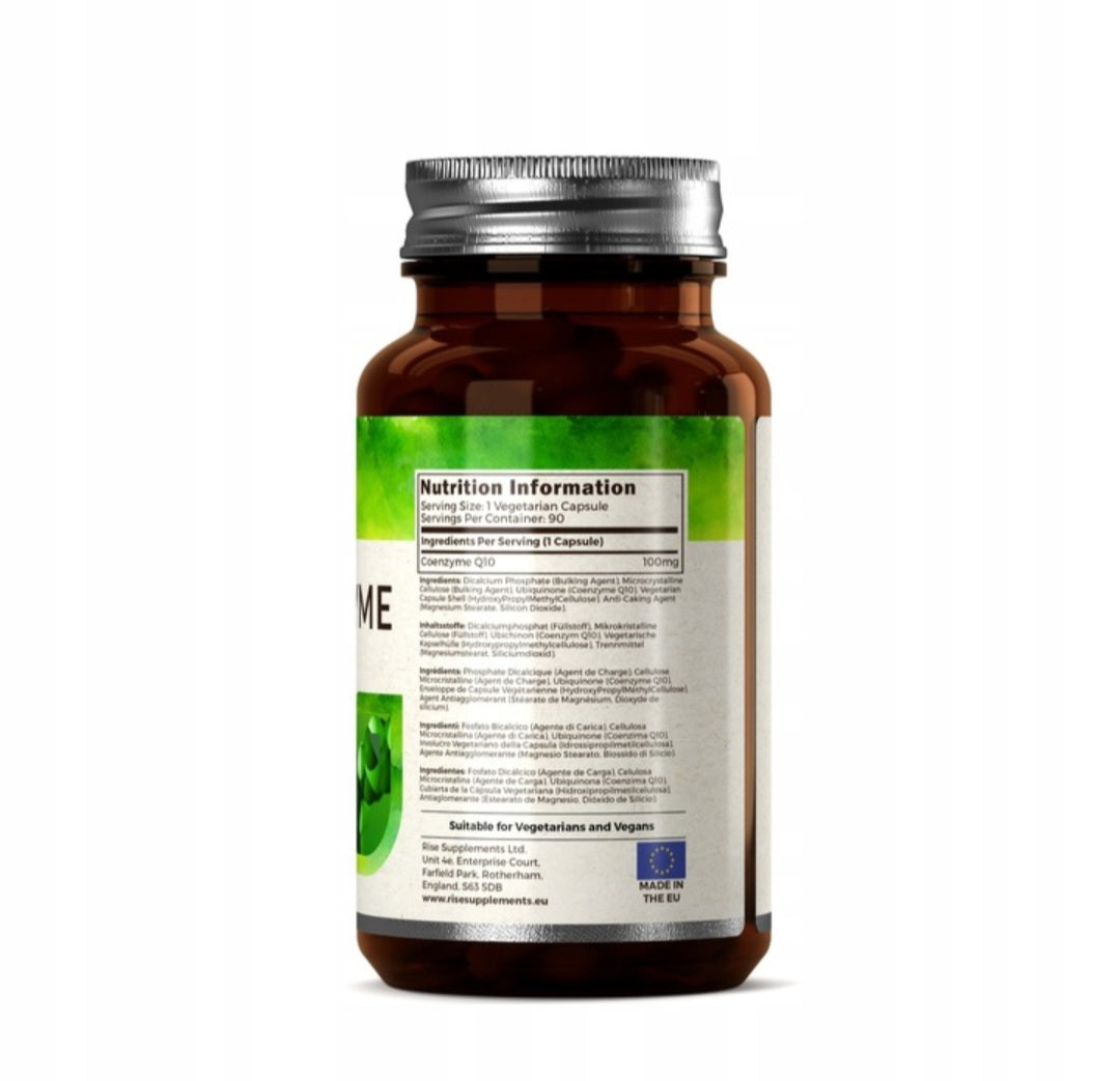 Rise Supplements Kofermentas Q10 (ubichinonas) 90 kapsulių po 100 mg