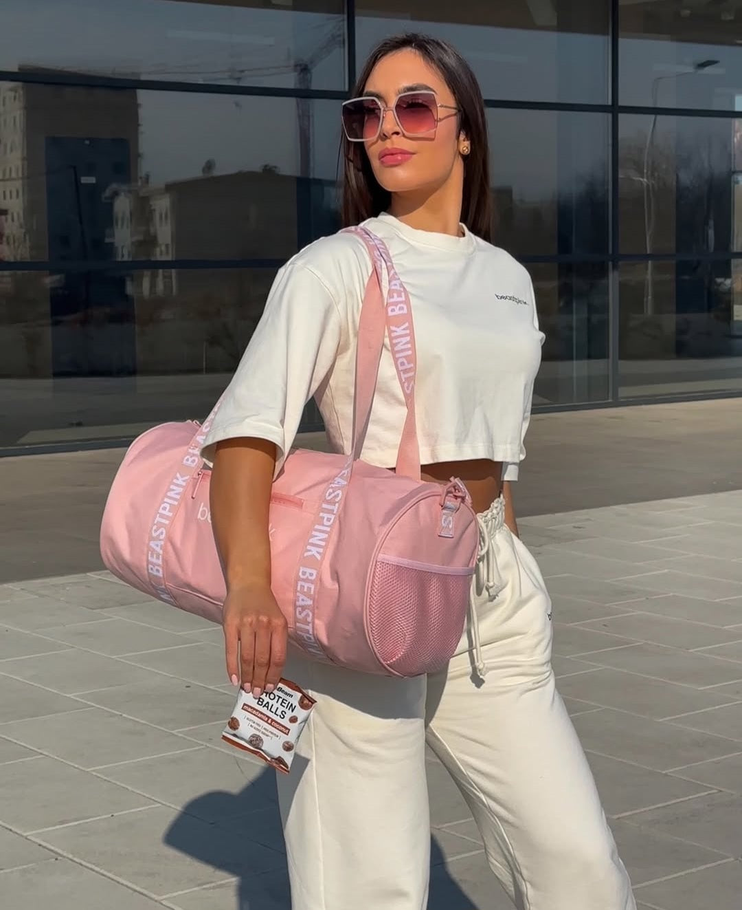 Beastpink Barrel Baby Pink sportinis krepšys 30L