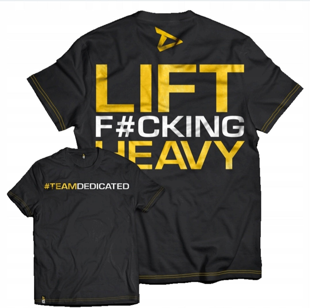 Dedicated Juodi Basic vyriški marškinėliai LIFT F#CKING HEAVY
