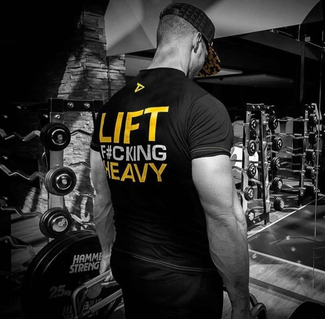 Dedicated Juodi Basic vyriški marškinėliai LIFT F#CKING HEAVY