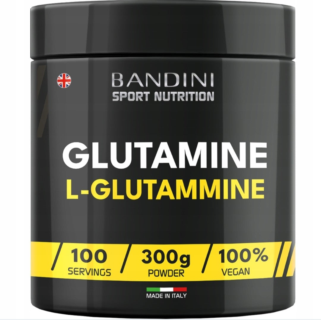 Bandini L-glutamino milteliai, amino rūgštis, glutaminas 100% veganiškas 300 g
