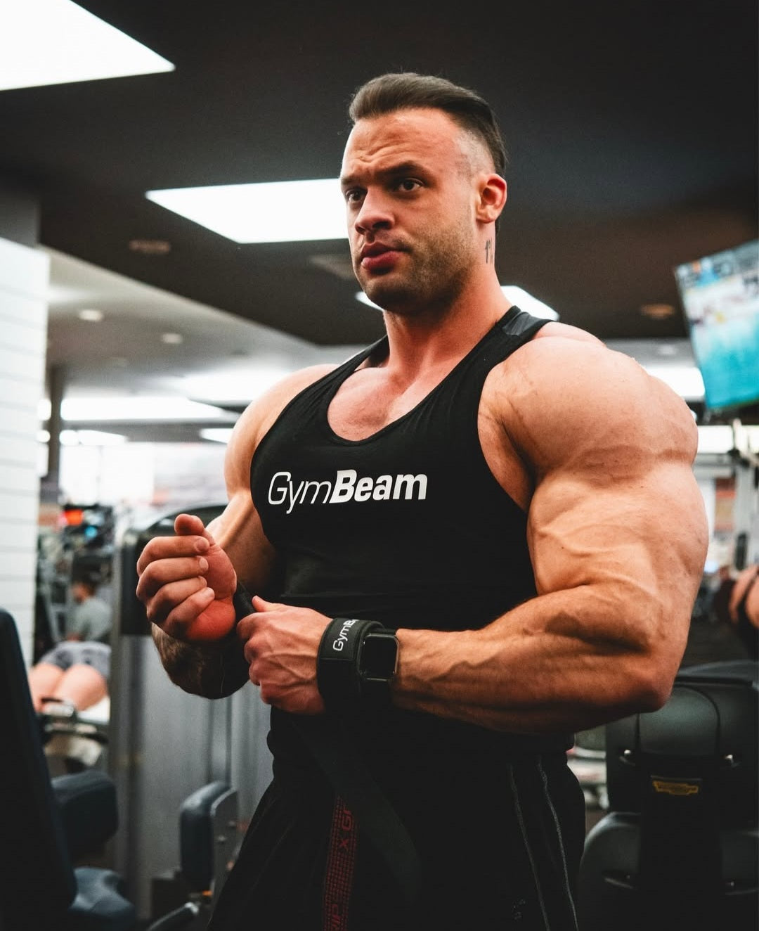 GymBeam X-Grip svorio kėlimo dirželiai