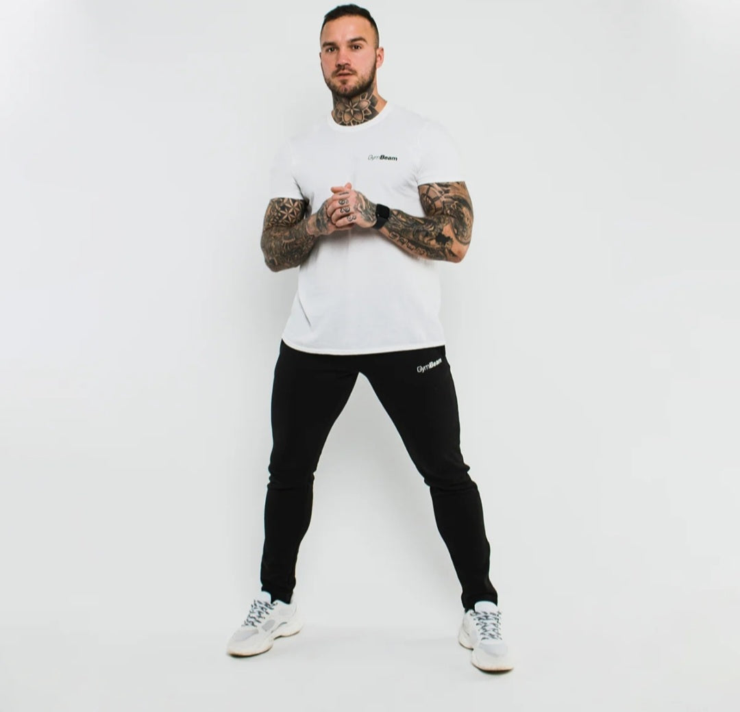 Gymbeam Basic Heather Military vyriški marškinėliai, balti