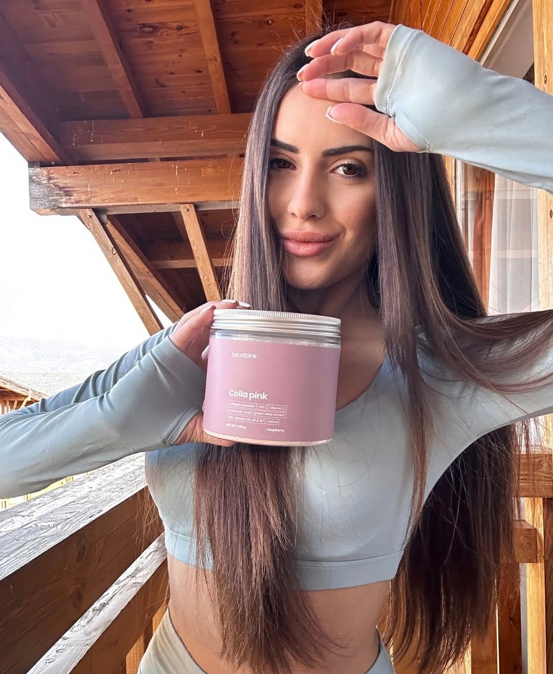 Kolagenas BeastPink Colla pink 240g, Braškių Limonado