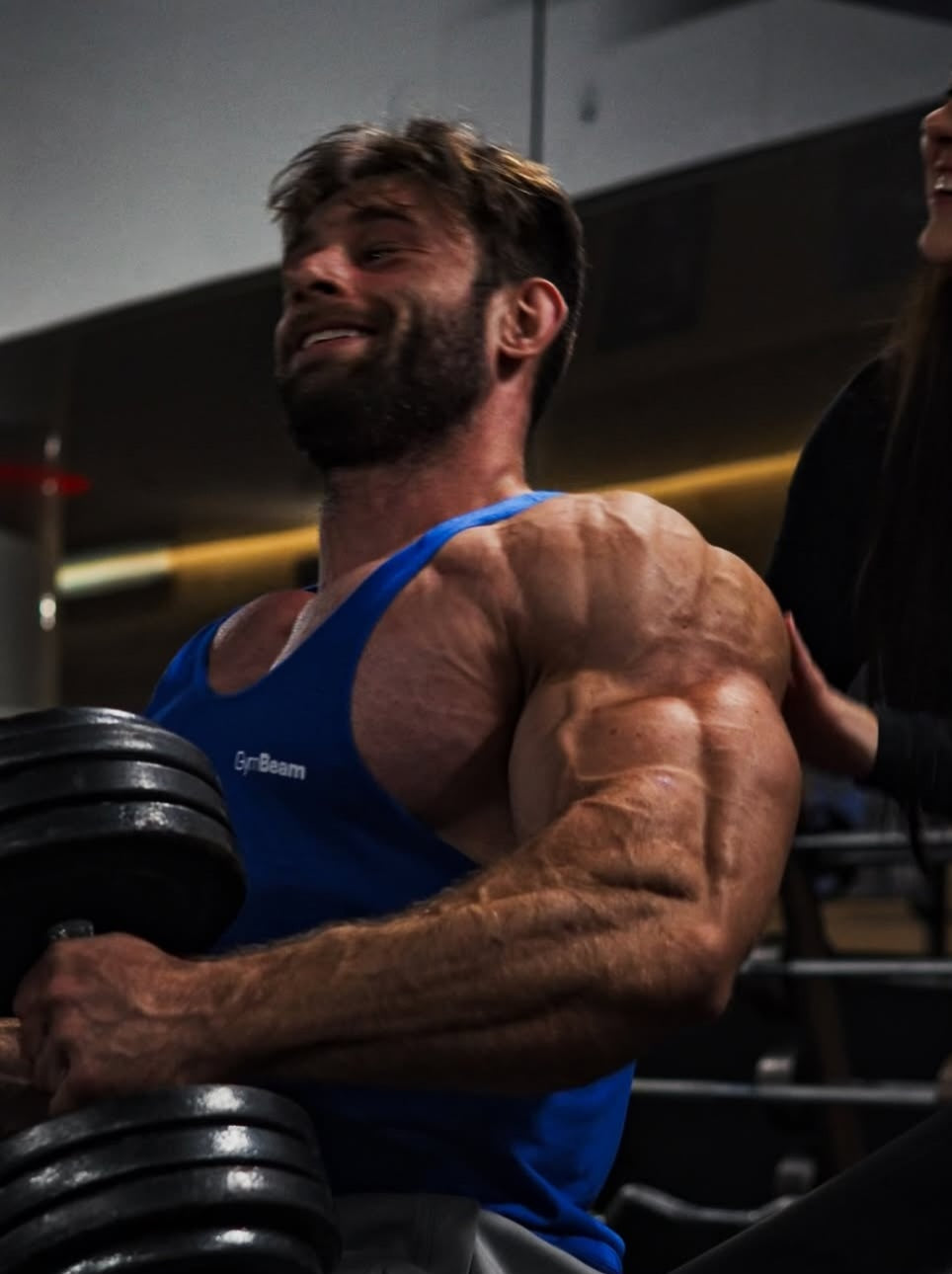 GymBeam Tank Marškinėliai, Mėlyni