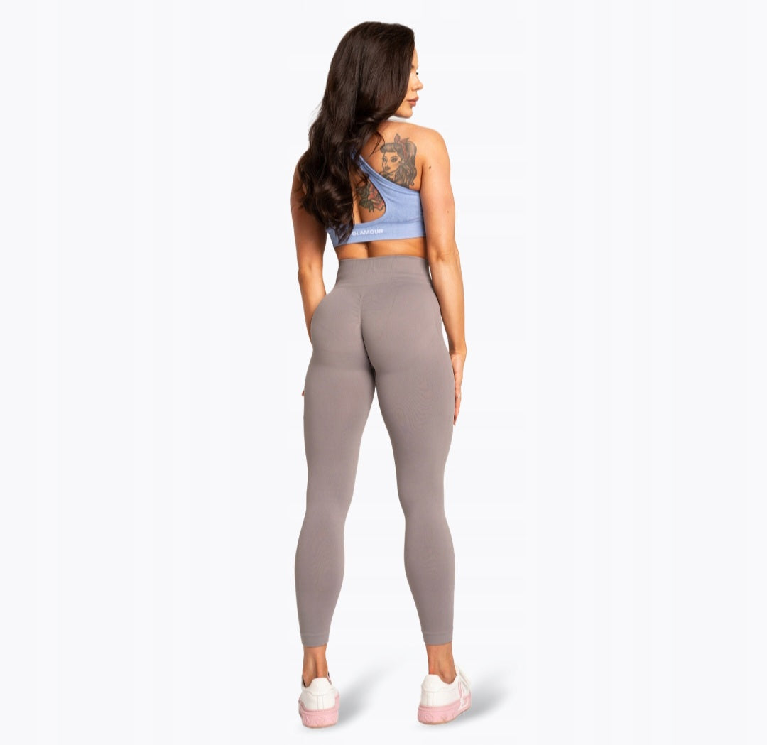 Gym Glamour Scrunch Pilkos tamprės