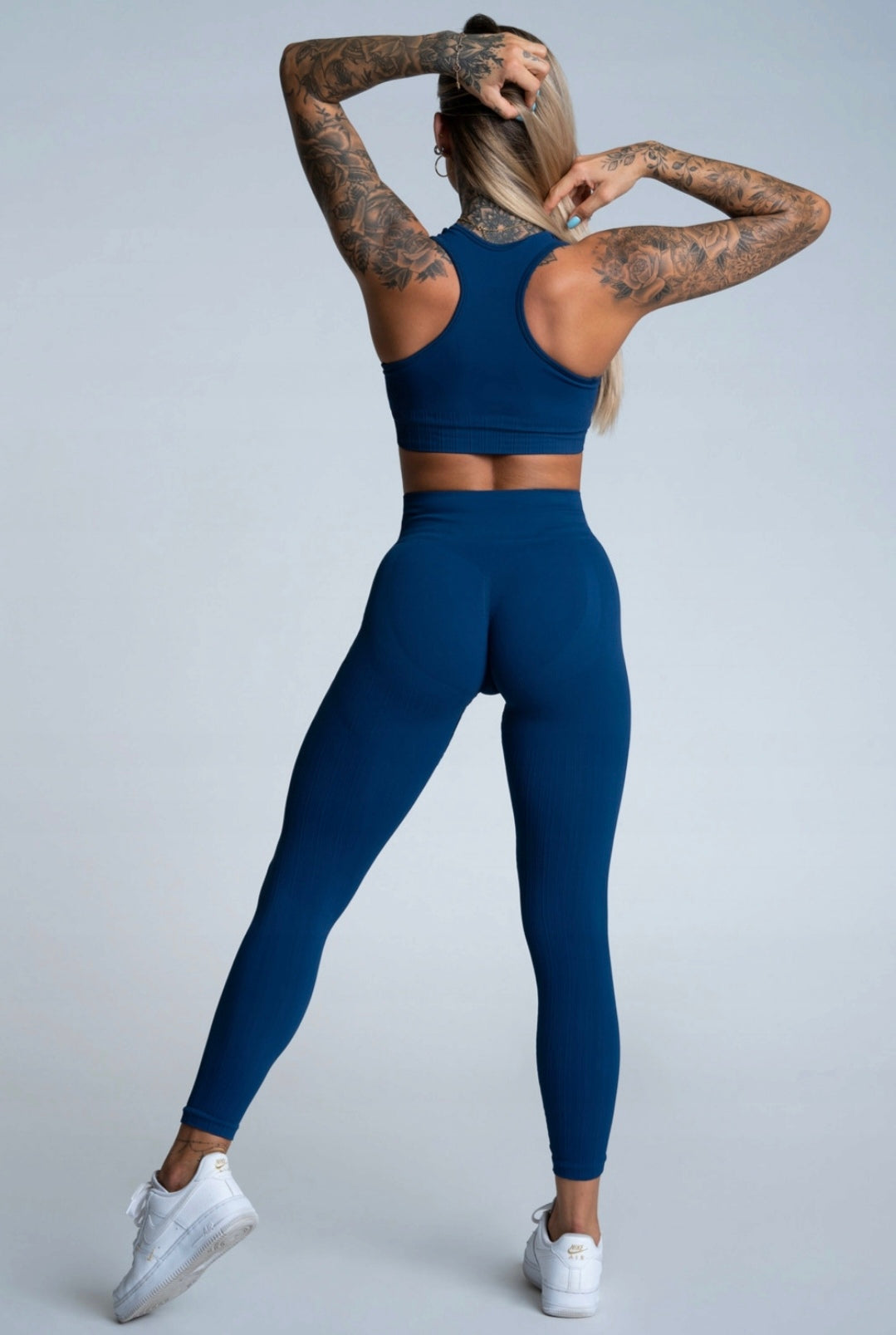 Mėlynos Gym Glamour PUSH UP tamprės
