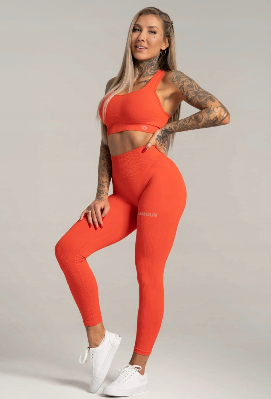 Koralinės Gym Glamour PUSH UP tamprės