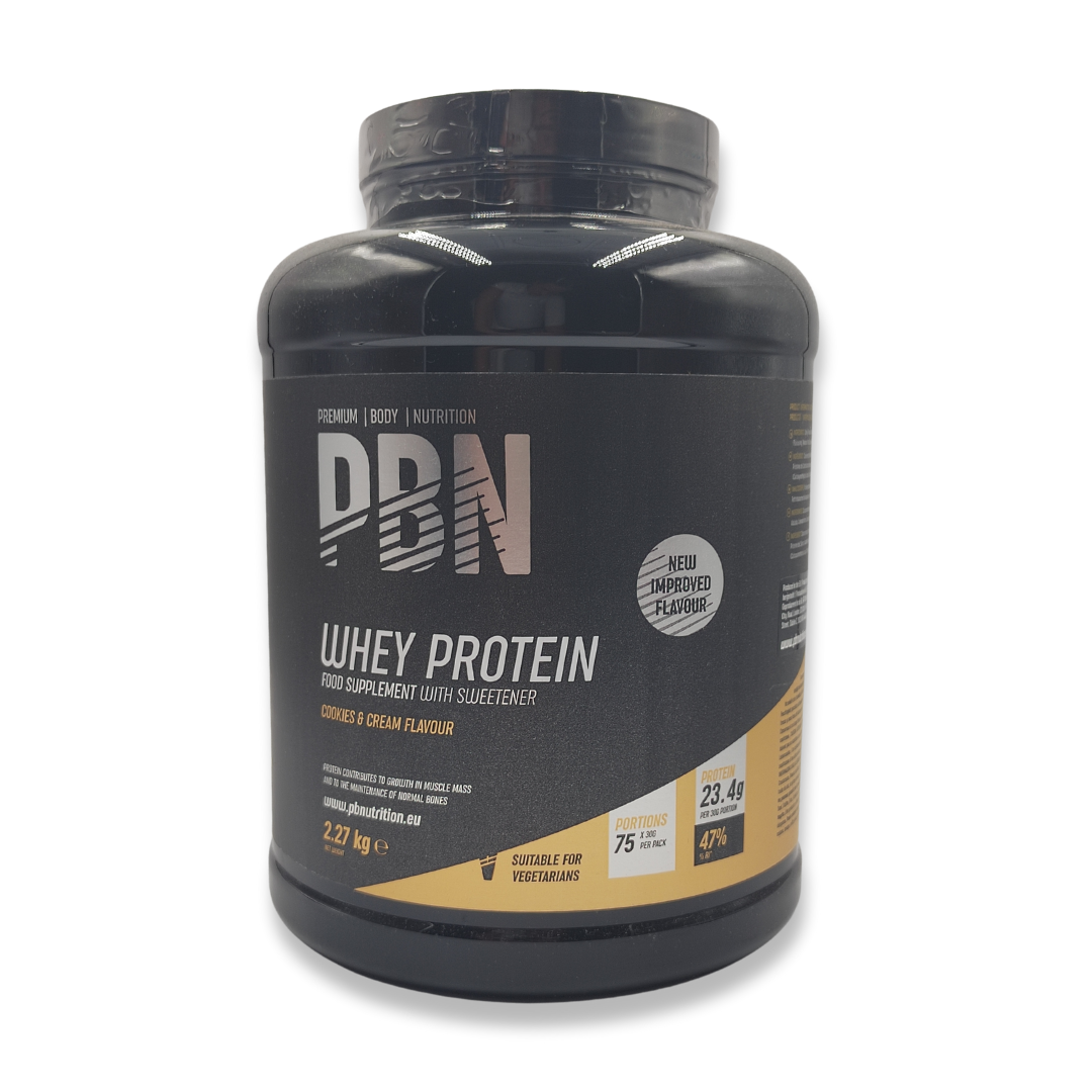 PBN Whey baltymai 2.27kg Sausainių ir grietinėlės (Cookies & Cream) Skonio