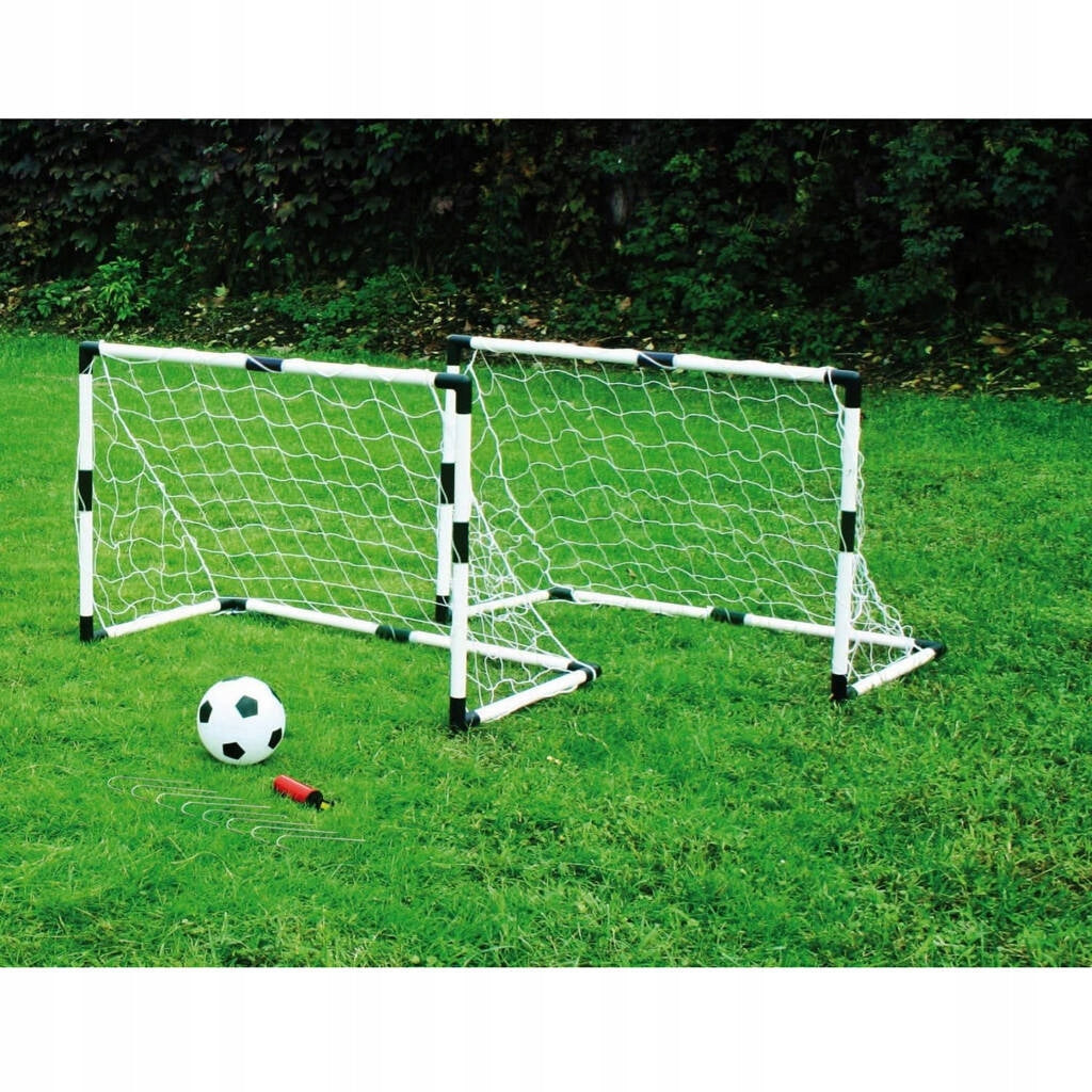 Dviejų futbolo vartų rinkinys 90x62x74 cm