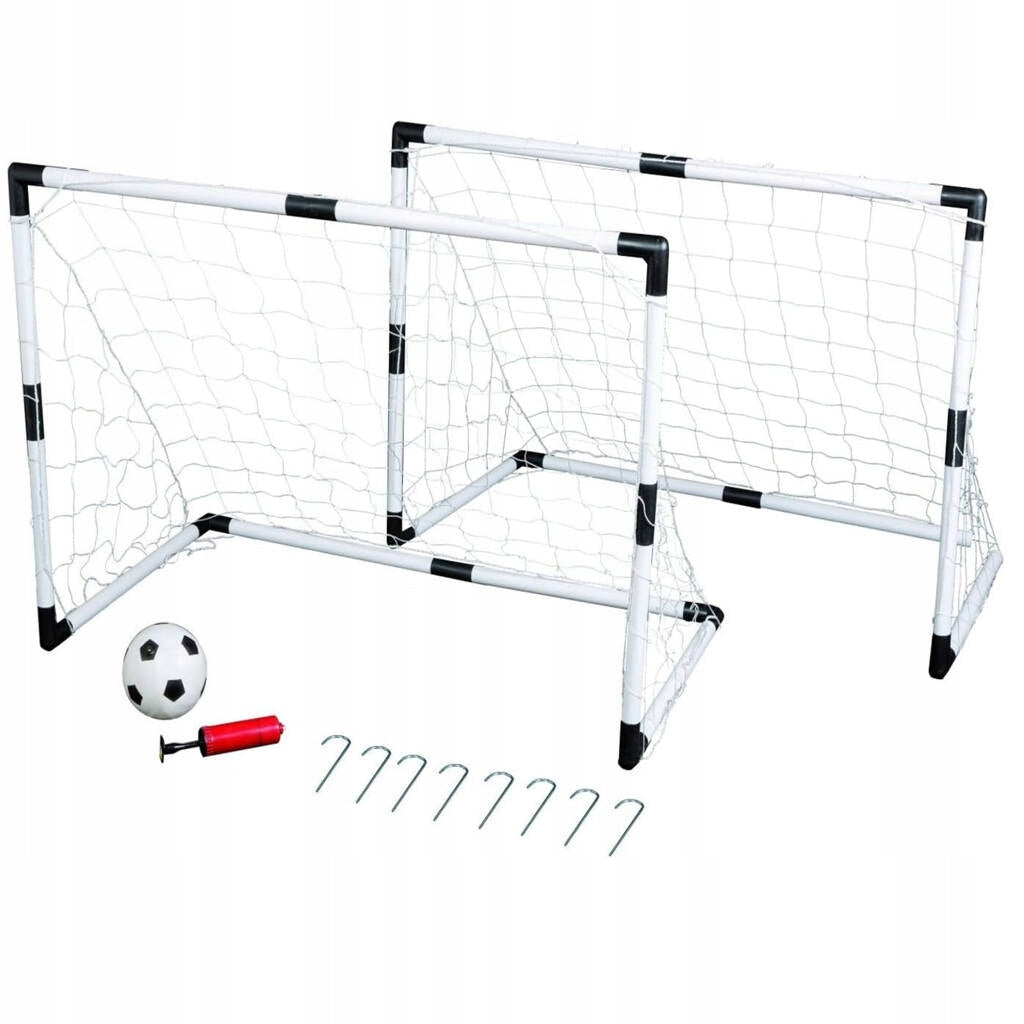 Dviejų futbolo vartų rinkinys 90x62x74 cm