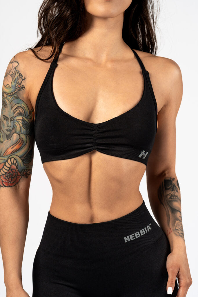 NEBBIA Medium-Support  TOTALLY SEAMLESS Sportinė Liemenėlė / Braletė, Juoda