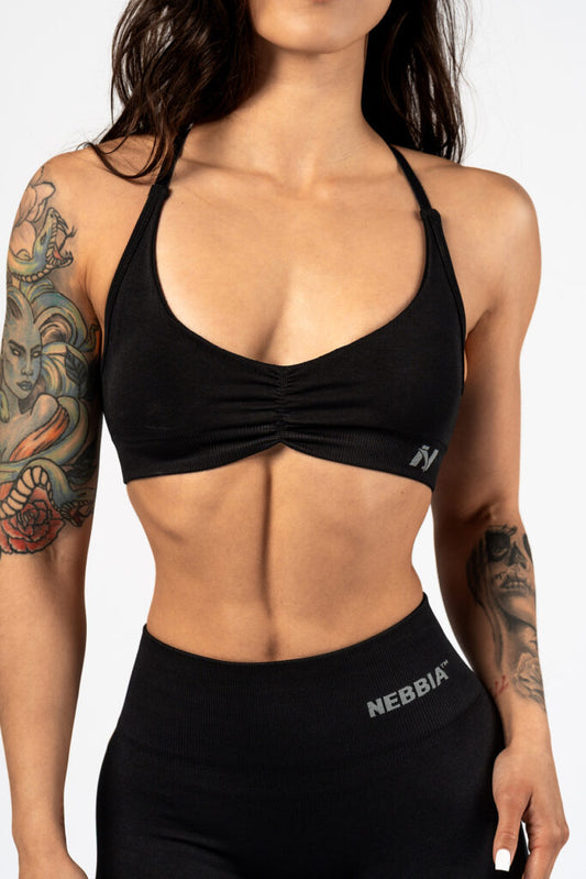NEBBIA Medium-Support  TOTALLY SEAMLESS Sportinė Liemenėlė / Braletė, Juoda