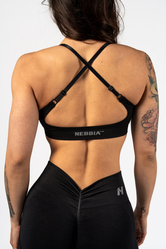 NEBBIA Medium-Support  TOTALLY SEAMLESS Sportinė Liemenėlė / Braletė, Juoda