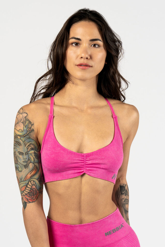 NEBBIA Medium-Support  TOTALLY SEAMLESS Sportinė Liemenėlė / Braletė, Rožinė