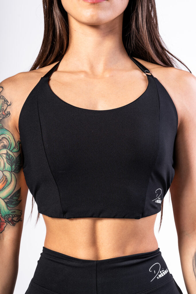 NEBBIA Deni x NEBBIA Crop top palaidinė, Juoda
