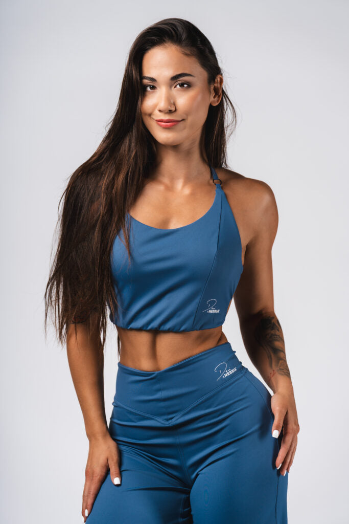 NEBBIA Deni x NEBBIA Crop top palaidinė, Mėlyna
