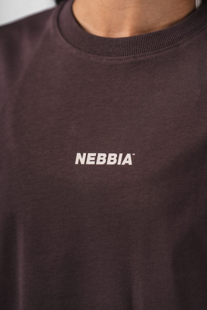 NEBBIA Reset rudi marškinėliai