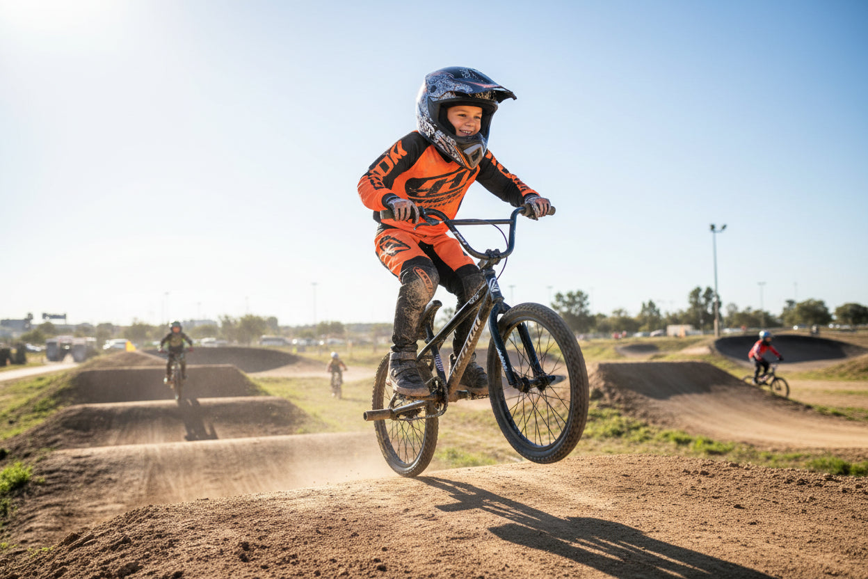 Dviračių, BMX, Enduro, motokroso šalmas + pirštinės + balaklava + akiniai