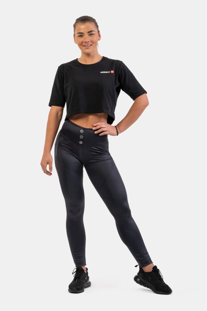 NEBBIA Bubble Butt Formuojančios Kelnės, vulkano juoda