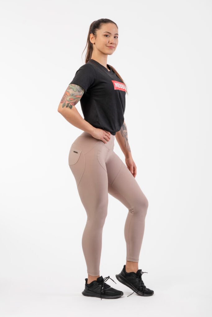 NEBBIA Bubble Butt Formuojančios Kelnės, smėlio