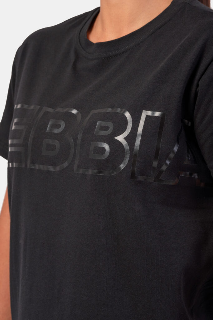 NEBBIA Invisible Logo marškinėliai, juodi