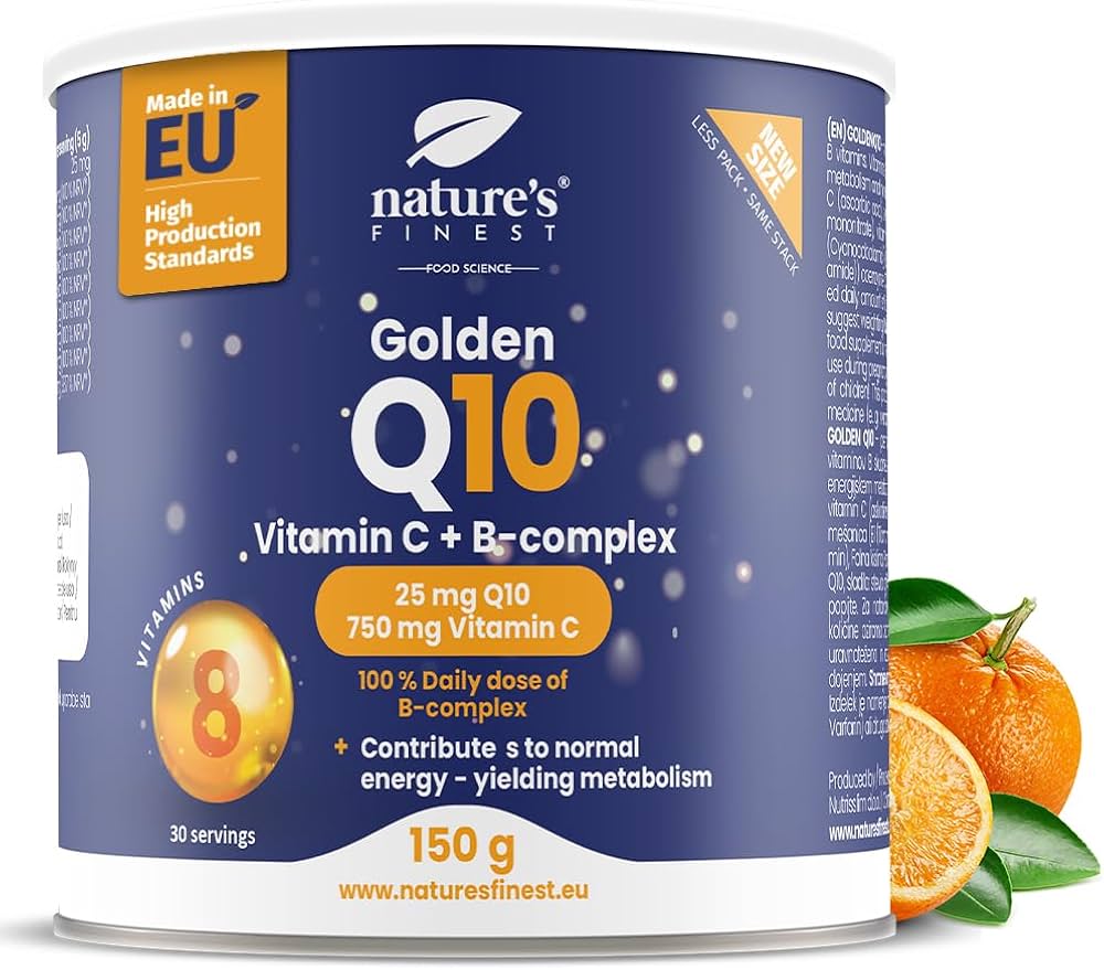 NATURE'S FINEST Golden Q10 Maisto papildas su saldikliu