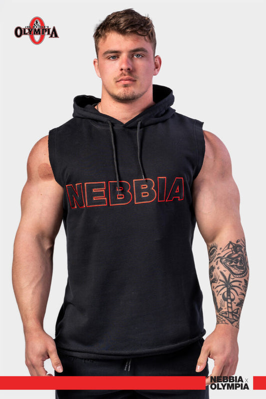 NEBBIA IRON BEAST Džemperis be rankovių, juodas