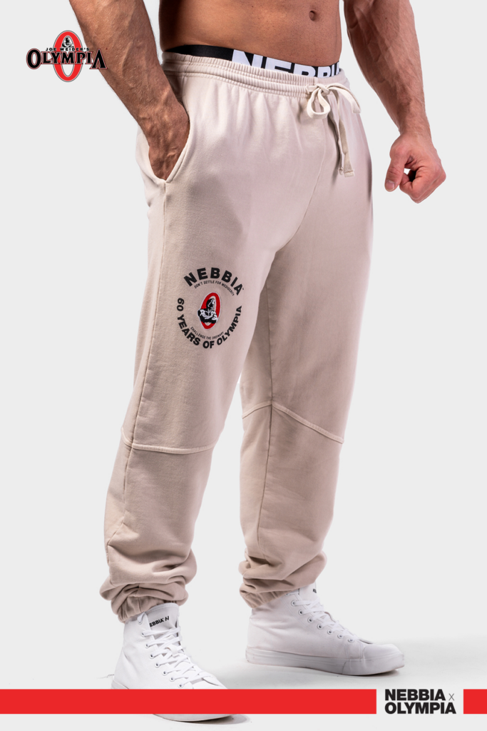 NEBBIA Oversized Washed  LEGEND OLYMPIA laisvos kelnės, šviesiai pilkos