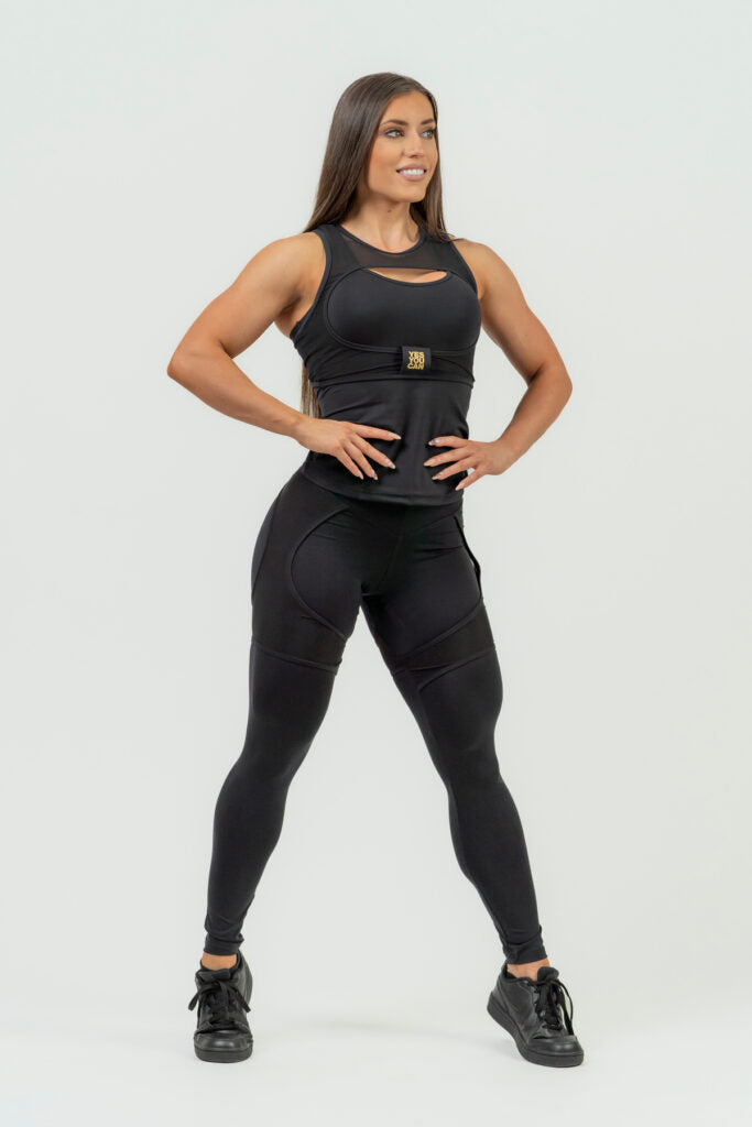 NEBBIA INTENSE Mesh Gold Black/Gold tamprės, juodos