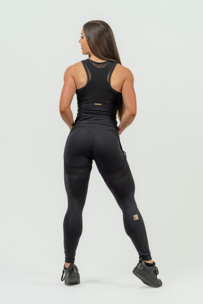 NEBBIA INTENSE Mesh Gold Black/Gold tamprės, juodos