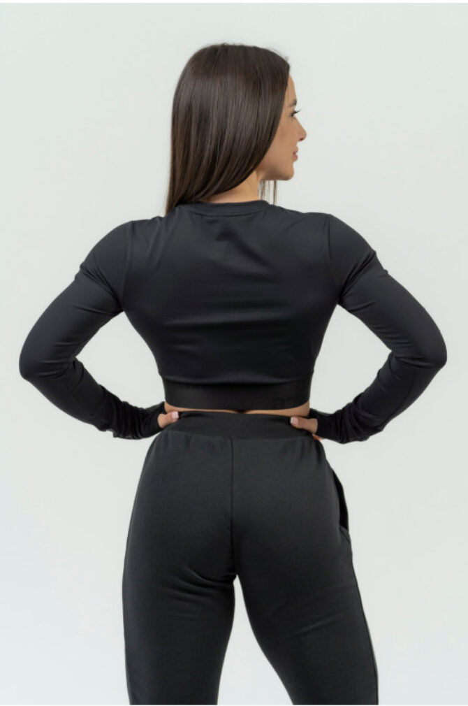 NEBBIA INTENSE Perform Black Crop Top Palaidinė
