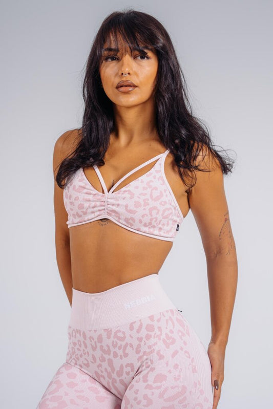 NEBBIA Leopard Prime Sportinė Liemenėlė / Braletė, Rožinė