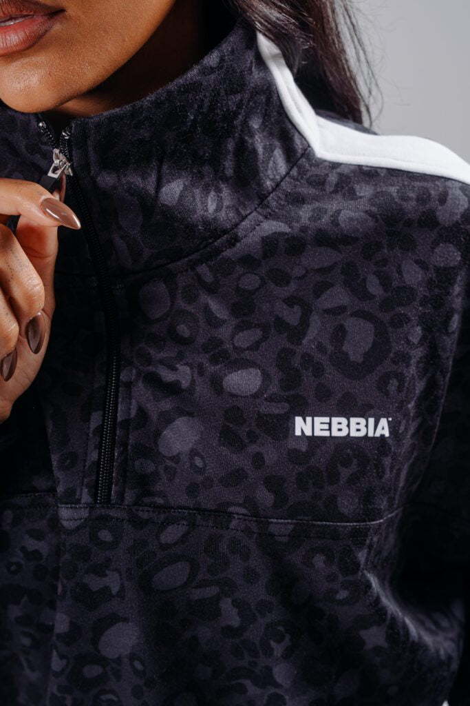 NEBBIA Leopard Primal Džemperis, Juodas