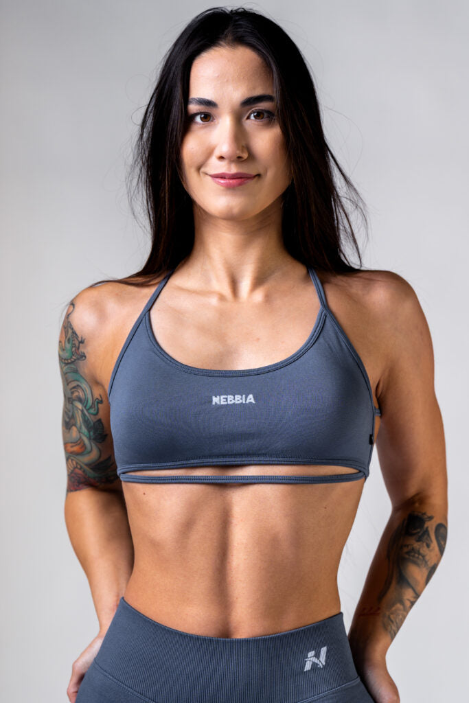 NEBBIA Bra POWER Sportinė Liemenėlė / Braletė, Pilka