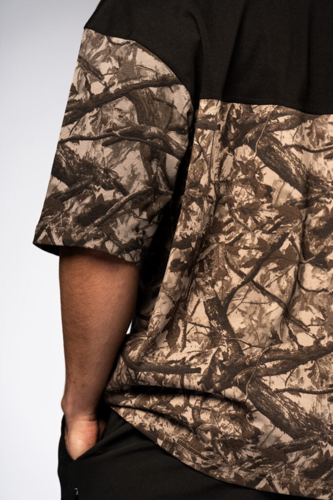 NEBBIA Oversized Tee POWER 89 marškinėliai, šviesiai rudi camo