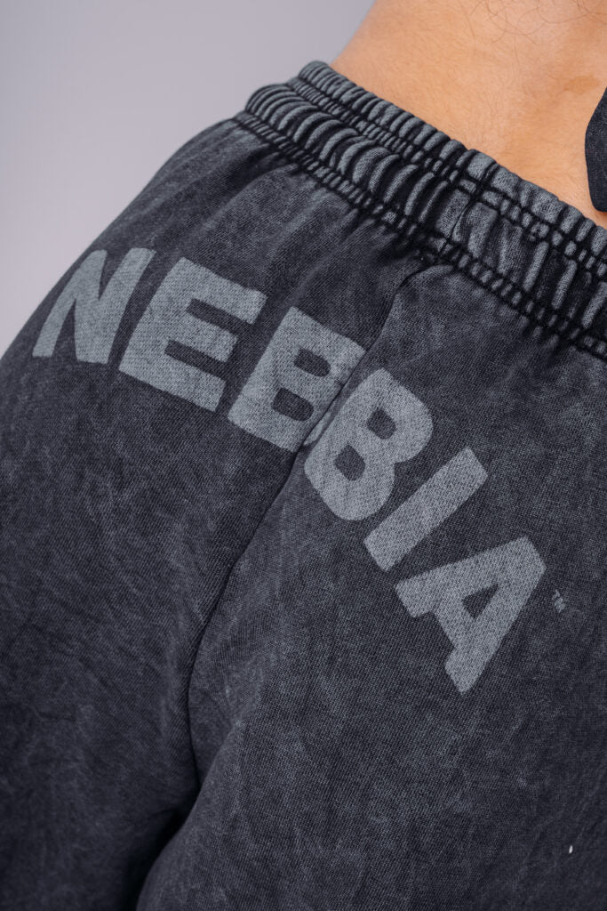 NEBBIA x OLYMPIA Relaxed Plačios Kelnės, Juodos