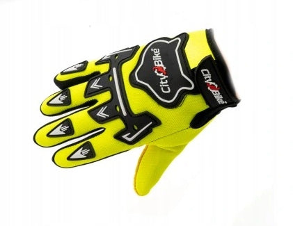 Cross motokroso BMX dviračių ir keturračių pirštinės vaikams, geltonos