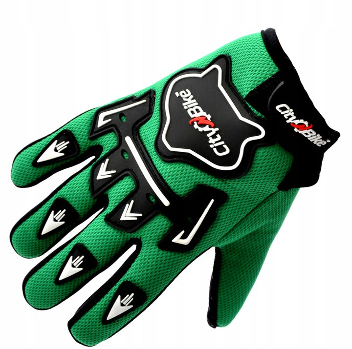 Cross motokroso BMX dviračių ir keturračių pirštinės vaikams, žalios