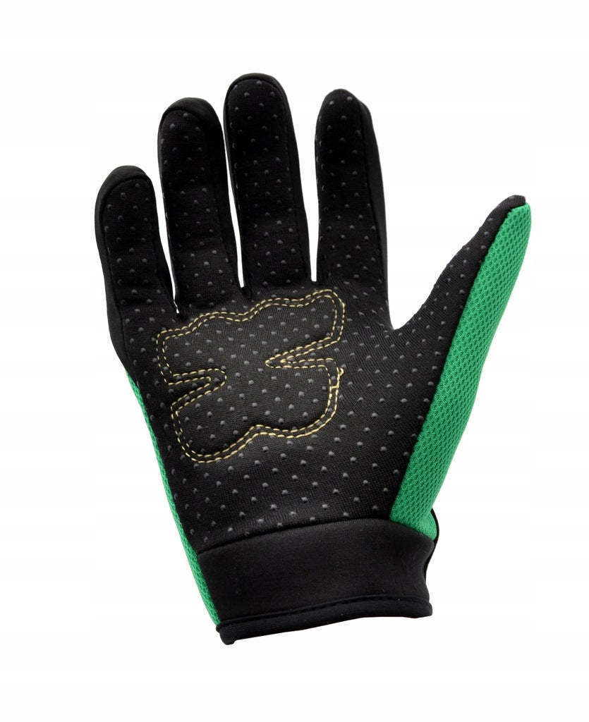 Cross motokroso BMX dviračių ir keturračių pirštinės vaikams, žalios